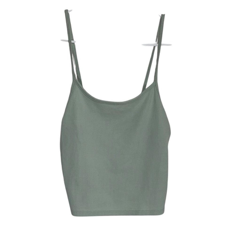 American Eagle Mint Ribbed Cropped Tank Top